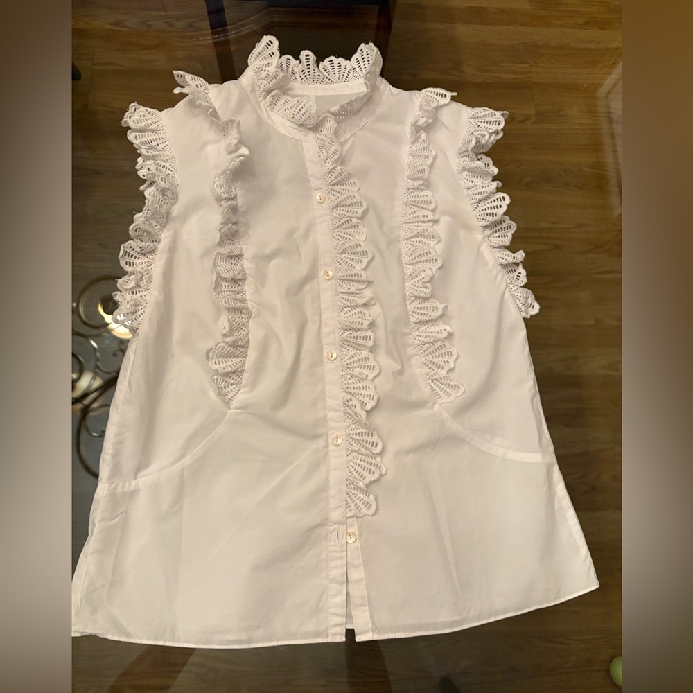 Rebecca Taylor white Lace Top